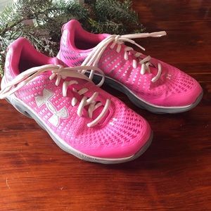 Hot Pink Youth Under Armor Running Shoes